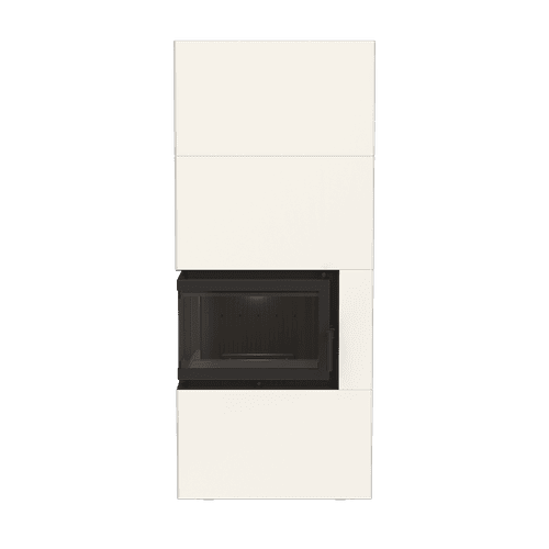 Kominek powietrzny ILDNORD BERGEN BOX lewy 8 kW Ø 180 w obudowie BIANCO