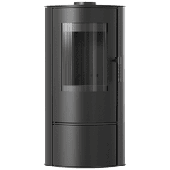 Stalowy piec na drewno ILDNORD LOKI czarne wyłożenie 8kW Ø 150