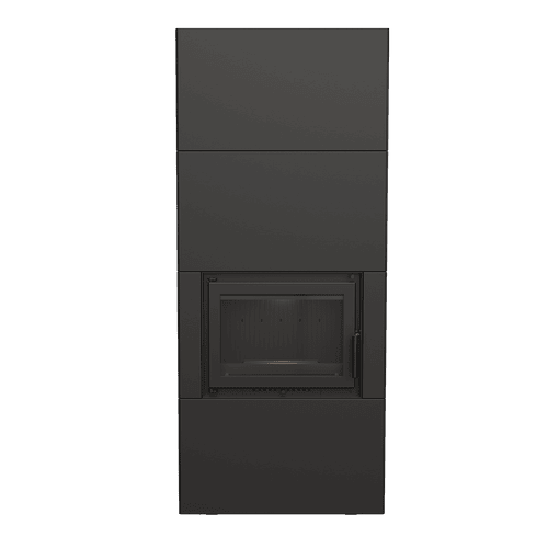 Kominek powietrzny ILDNORD BERGEN BOX 8 kW Ø 180 w obudowie BLACK