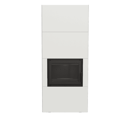 Kominek powietrznyILDNORD BERGEN BOX 8 kW Ø 180 w obudowie BIANCO