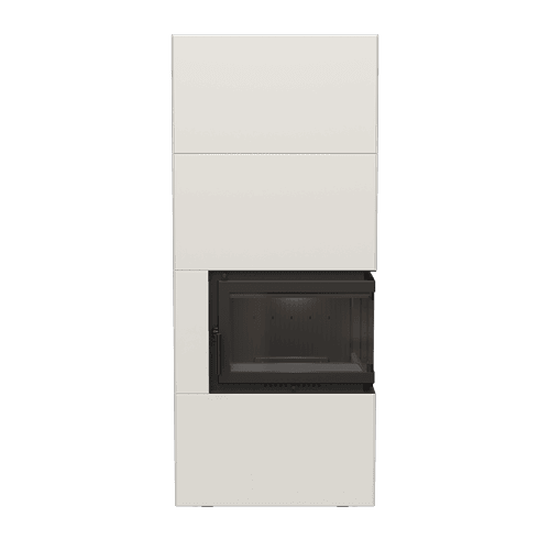 Kominek powietrzny ILDNORD BERGEN BOX prawy 8 kW Ø 180 w obudowie BIANCO